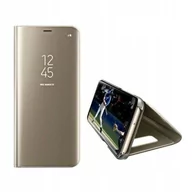 Etui i futerały do telefonów - NoName Etui Clear View Samsung A20s A207 złoty/gold KAT04448 - miniaturka - grafika 1