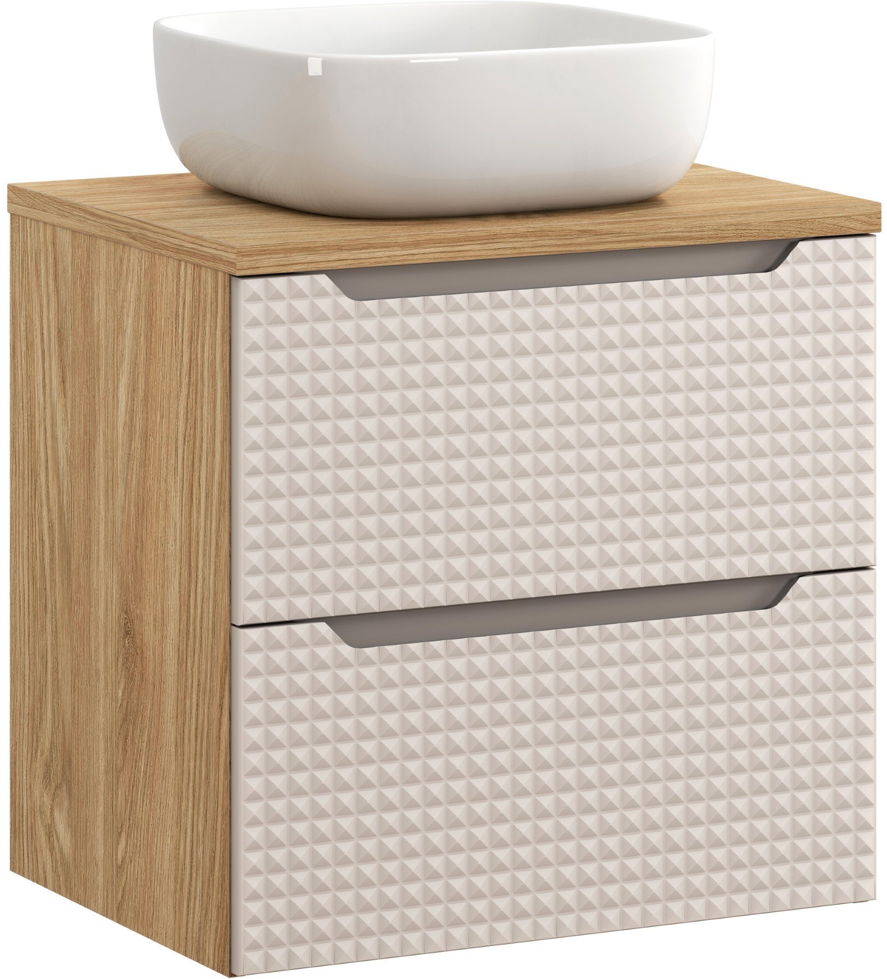 Zestaw meblowy 60cm z blatem i umywalką nablatową Smile