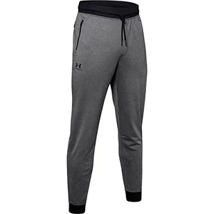 Under Armour Męskie spodnie do joggingu Szary Carbon Heather/Black XL - Spodenki męskie - miniaturka - grafika 1
