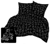 Pościel - pościel bawełna lux 220x220 + 2 poszewka B 374-1 sexi czarna - miniaturka - grafika 1
