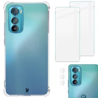 Etui i futerały do telefonów - Bizon Etui + 2x szkło + obiektyw Case Clear Pack do Moto Edge 30 przezroczyste - miniaturka - grafika 1