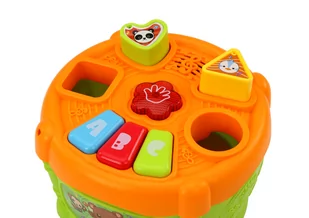 Bębenek Interaktywny Edukacyjny Kształty Zielono- Pomarańczowy - Zabawki interaktywne dla dzieci - miniaturka - grafika 3