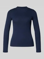 Bluzki damskie - Bluzka z długim rękawem ze stójką - miniaturka - grafika 1