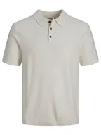 Koszulki męskie - Jack & Jones Koszulka polo w kolorze kremowym - miniaturka - grafika 1