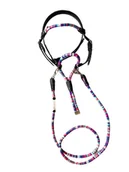 Maskotki i pluszaki - Ogłowie dla Hobby Horse A3-A4 - typ bosal w kolorze różowym z wodzami - miniaturka - grafika 1