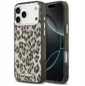 Etui i futerały do telefonów - Karl Lagerfeld IML Leopard Pattern MagSafe Case for iPhone 17 Pro Max Brown - miniaturka - grafika 1