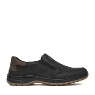 Półbuty męskie - Półbuty Rieker 03365-00 Czarny - miniaturka - grafika 1