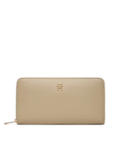 Tommy Hilfiger Duży Portfel Damski Th Icon Lrg Za AW0AW17744 Beżowy - Portfele - miniaturka - grafika 1