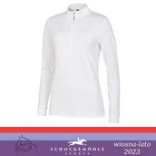 Koszulki jeździeckie - Schockemohle Bluzka damska PENELOPE SS 2023 - white - miniaturka - grafika 1