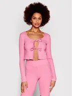 Swetry damskie - Noisy May Kardigan Paula 27020868 Różowy Regular Fit - miniaturka - grafika 1