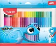 Przybory szkolne - Maped, Flamastry Colorpeps Ocean Zip Etui, 48 kolorów - miniaturka - grafika 1