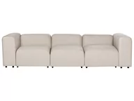 Sofy i kanapy - Sofa modułowa 3-osobowa welurowa beżowa FALSTERBO - miniaturka - grafika 1