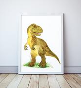 Plakaty - Plakat z Dinozaurem, Dino 2 format A4 - miniaturka - grafika 1