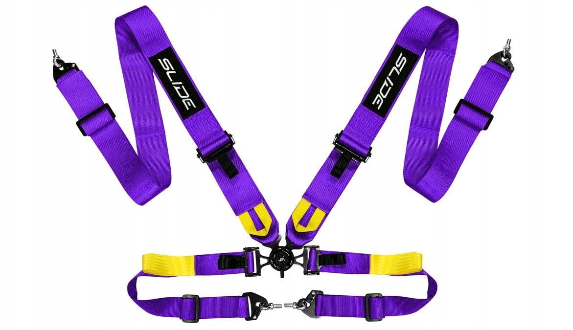 Pasy sportowe Slide V2 Quick Fioletowe 4P 3