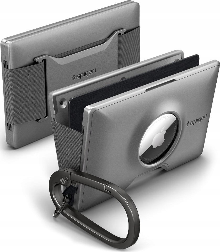 Spigen Wallet S Card Holder with Card Key Ring, gunmetal - AirTag