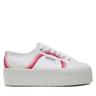 Tenisówki Superga Round Stripes 2790 S4128TW Biały - Trampki damskie - miniaturka - grafika 1