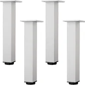 Zawiasy, okucia i inne akcesoria - Nóżki meblowe z regulacją wysokości – do sof, stolików kawowych, mebli łazienkowych – 340 cm, regulacja od 1 do 15 mm. 4 sztuki, kolor biały - miniaturka - grafika 1