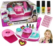 Zabawy w naśladowanie dorosłych - Zestaw Do Stylizacji Paznokci Dla Dzieci +Suszarka U301 - miniaturka - grafika 1