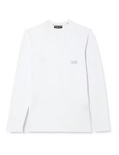 Emporio Armani Męski T-shirt z logo Shiny, biały, M - Koszulki męskie - miniaturka - grafika 1