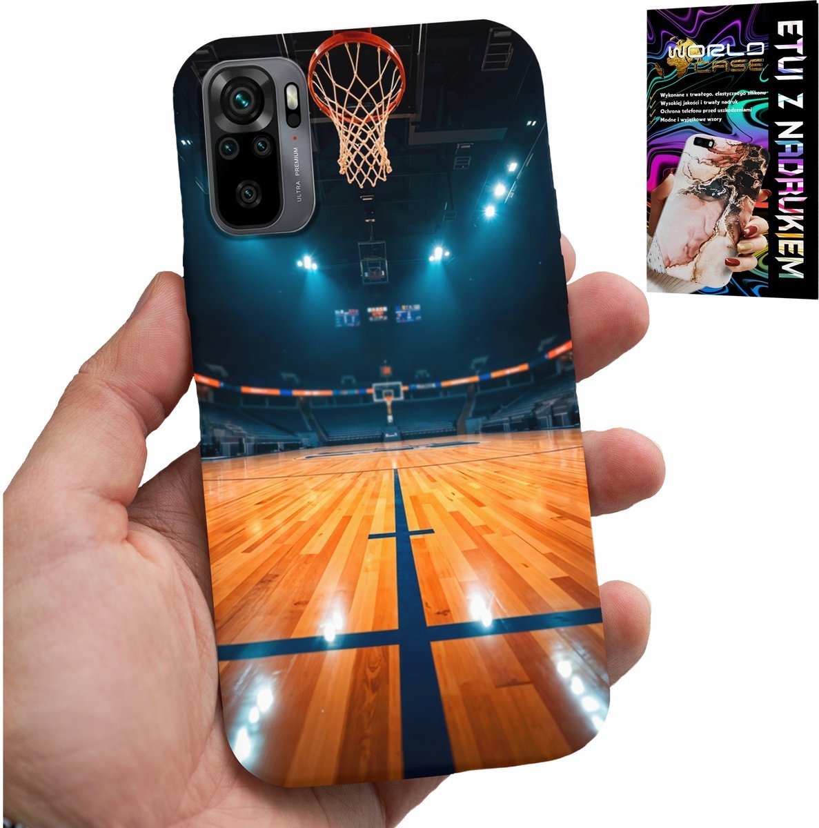 ETUI DO XIAOMI NOTE 10 / 10S - KOSZYKÓWKA NBA BOISKO, KOSZ FAN WZORY