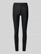 Spodnie damskie - Jeansy o kroju super skinny fit z imitacji skóry - miniaturka - grafika 1