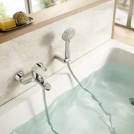 Baterie wannowe i prysznicowe - Jednouchwytowa bateria wannowa ROCA Eos chromowana - miniaturka - grafika 1