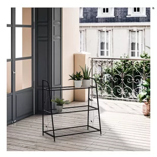 KWIETNIK METALOWY STOJAK NA DONICZKI CZARNY LOFT - Pozostałe ozdoby ogrodowe - miniaturka - grafika 2