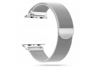 Apple Alogy Bransoleta Milanese pasek Alogy do Watch 1/2/3/4/5 38/40mm srebrna uniwersalny 37944-uniw - Akcesoria do smartwatchy - miniaturka - grafika 1