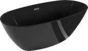 Wanny - Mexen Eris wanna wolnostojąca 170 x 80 cm, czarna, przelew gun gray szczotkowany - 53441708070-66 - miniaturka - grafika 1