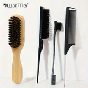 Kosmetyki i akcesoria do pielęgnacji brody - TEMU 4 szt. Zestaw do stylizacji i pielęgnacji, Grzebienie do brody i włosów dla mężczyzn i kobiet, Gładkie grzebienie fryzjerskie, Akcesoria i - miniaturka - grafika 1