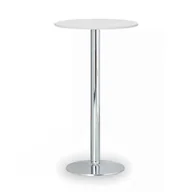 Stoły i stoliki do biura - B2B Partner Stolik wysoki Olympo II, średnica 600 mm, chromowana podstawa, płyta biała 423224 - miniaturka - grafika 1