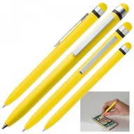 Długopisy - Długopis plastikowy touch pen NOTTINGHAM, żółty - miniaturka - grafika 1