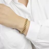 Bransoletki - Bransoletka ŁAŃCUCH gold STAL SZLACHETNA POZŁACANA - miniaturka - grafika 1