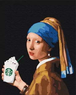 Symag Obraz Paint it! Malowanie po numerach Dziewczyna z podwójnym latte GXP-792758 - Malowanie po numerach - miniaturka - grafika 1