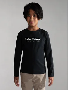 Napapijri Bluzka S-Box NP0A4GNI D Czarny Regular Fit - Bluzki damskie - miniaturka - grafika 1