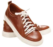 Buty dla chłopców - Trampki chłopięce brązowe wizytowe komunijne komunia dla chłopca KMK-TSB rozm.37 - miniaturka - grafika 1