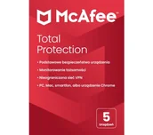 Programy finansowe i kadrowe - McAfee Total Protection 5PC [USŁUGA CYKLICZNA] - miniaturka - grafika 1