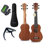 Inne instrumenty muzyczne - Zestaw Ukulele MOZOS Soprano Gecko Ciemne drewno - miniaturka - grafika 1