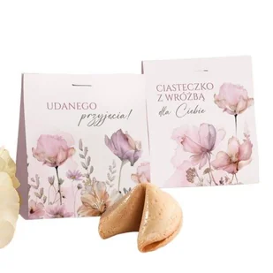 CIASTECZKA z wróżbą w opakowaniu podziękowanie dla gości Chrzest Komunia Wesele 12szt - Przekąski dla dzieci - miniaturka - grafika 1
