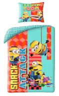 Pościel dla dzieci - Pościel dziecięca Minionki 140x200 cm Halantex Minion Bob Kevin Mikrofibra - miniaturka - grafika 1