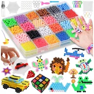 Prace ręczne dla dzieci - Koraliki Wodne Zestaw Xxl Szablony Akcesoria Do Tworzenia Biżuterii 2400+ - miniaturka - grafika 1