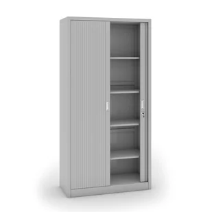 B2B Partner Szafa metalowa z żaluzjowymi drzwiami - 2 szt., 1990x1000x450 mm, sz - Szafy biurowe - miniaturka - grafika 1