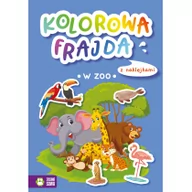 Kolorowanki, wyklejanki - ZIELONA SOWA Kolorowa frajda. W zoo - praca zbiorowa - miniaturka - grafika 1