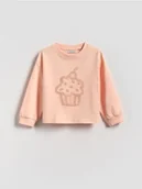 Bluzki dla niemowląt - Reserved - Koszulka z aplikacją - pastelowy róż - miniaturka - grafika 1