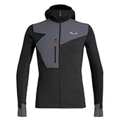 Bluzy sportowe męskie - Męska bluza Salewa Puez 2 Dry M L/S Hood Fz Tee Rozmiar: XXL / Kolor: czarny - miniaturka - grafika 1