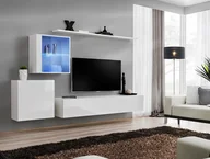 Meblościanki - MEBLOŚCIANKA SWITCH 15 BIAŁY POŁYSK + LED 26 WW SW 15 - miniaturka - grafika 1