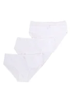 Majtki damskie - Figi majtki dziewczęce dziecięce gładkie z koronką białe 3PAK 122-128 MYWAY - miniaturka - grafika 1