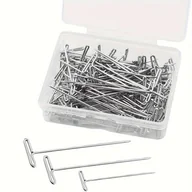 Pozostałe akcesoria fryzjerskie - TEMU 100 Sztuk/pudło Peruka Ze Stali Nierdzewnej Piankowa Główka Peruka Pin, Szycie T Pin, Peruka T Pin, Blok Pin, Pin, Z Pudełkiem - miniaturka - grafika 1