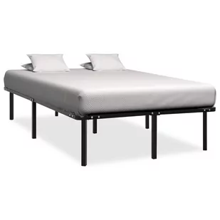 Vida Rama łóżka czarna metalowa 140 x 200 cm V-284681 - Łóżka - miniaturka - grafika 1
