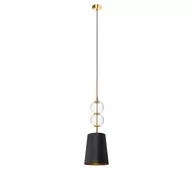 Lampy sufitowe - Kaspa Czarna lampa wisząca COCO 11106102 abażurowy zwis nad stół - miniaturka - grafika 1